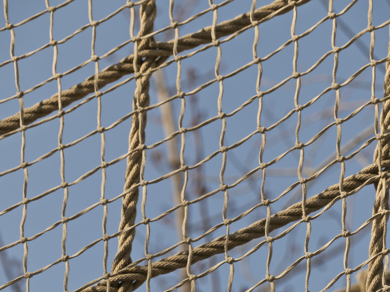 backgrounds, connection, 4K, no people, outdoors, Knot, barbed wire, protection, Wattle, metal, day, rope, fence, nature, sky, sport, blue, Networked