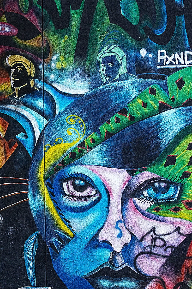 disguise, spray paint, mask, creativity, city, graffiti art, face, Grunge, craft, art and craft, full frame, textured, indoors, Graffiti, urban, façade