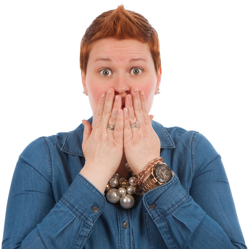 female, button, hands covering mouth, poses, human face, caucasian, headshot, gasp, human hand, young men, human body part, white background, elearning