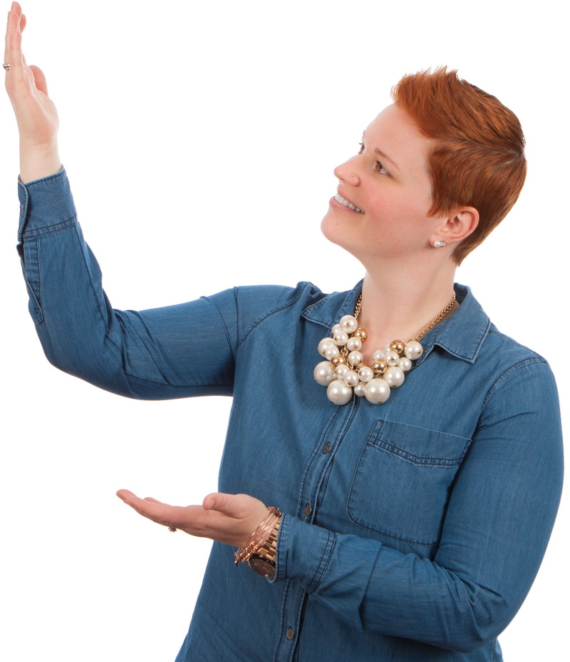 one Man Only, presenting, males, white Background, female, one Person, woman, caucasian, showing, here is this, hairstyle, people, cheerful, elearning