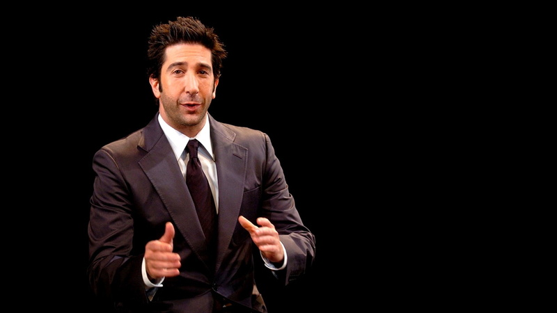 beautiful people, 1080P, suit, david schwimmer, well-dressed, business, one person, indoors, studio shot, positive emotion, standing, happiness, black background