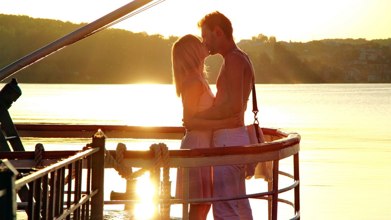kissing, sunlight, 1080P, couple