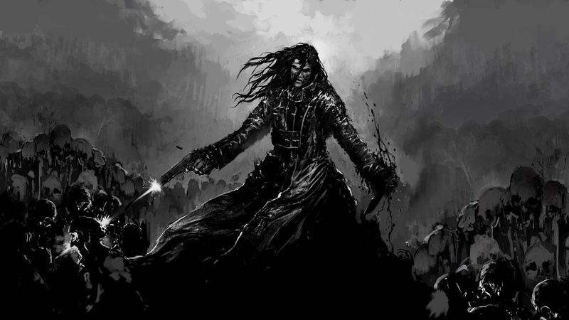 Hatred, Video Game, 1080P, Gun, Black Hair, Monochrome