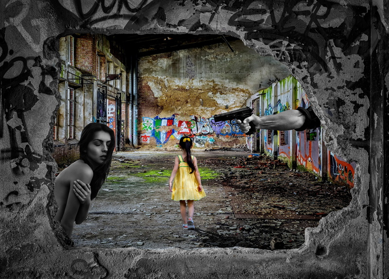 women, people, silent, past, day, outdoors, abandoned, architecture, alone, lifestyles, child, ruin, abuse, standing, parents house, leisure activity, young adult
