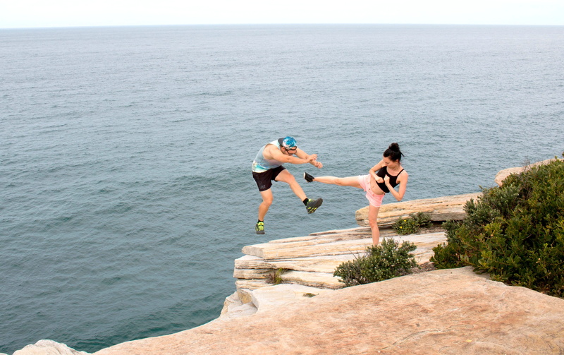 woman, rock, flying, waters, shorts, dispute, vitality, togetherness, women, 4K, full length, love, leisure, outdoors, men, abyss, shock, day, fight, sky