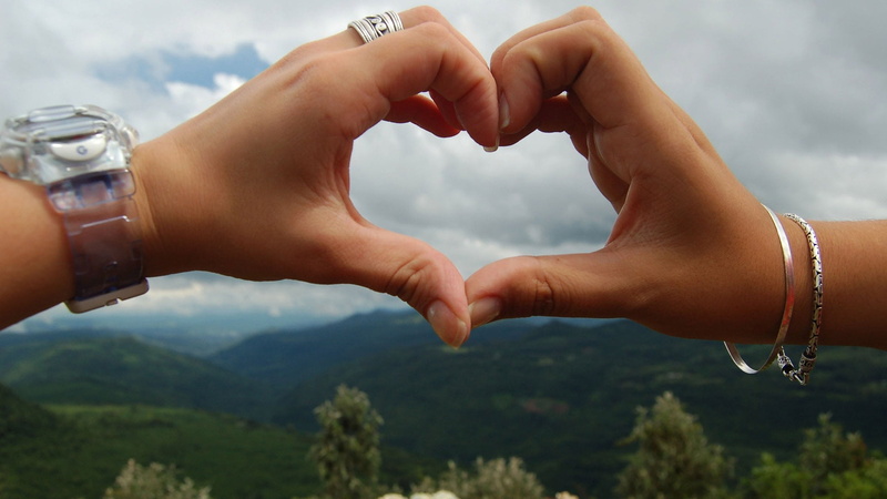 symbol, person, love, two people, fingers, day, real people, mountain, lifestyles, hands, peace, human hand, cloud - sky, holding, women, support, people