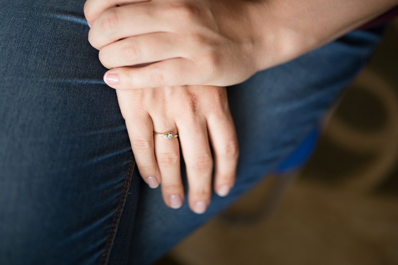 indoors, 5K, holding, part Of, human body part, positive emotion, casual Clothing, ring, touching, couple - relationship, people, jeans, one woman only