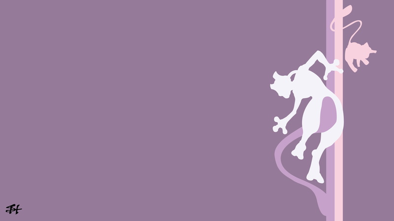 Mew (Pokémon), Pokémon, 1080P, Minimalist, Mewtwo (Pokémon)