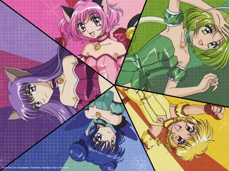 1080P, Mew Ichigo, Tokyo Mew Mew, Anime, Mew Mint, Mew Zakuro, Mew Pudding, Mew Lettuce
