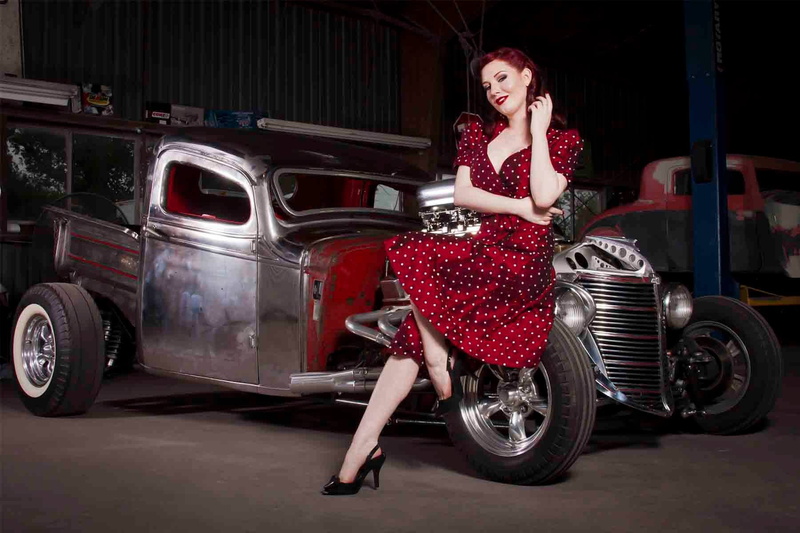 720P, fashion, motor vehicle, transportation, mode of transportation, beauty, looking at camera, white, red, women, s, polka, adult, women with cars, full length