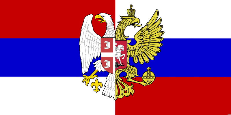 Serbia, Flag, Coat of arms, The eagles, Brotherhood, Tricolor, Russia, 5K