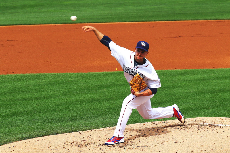 one person, Pitcher, playing field, motion, game, sport, outdoors, hitting, stadium, sports uniform, playing, baseball - Sport, athlete, sports And Fitness