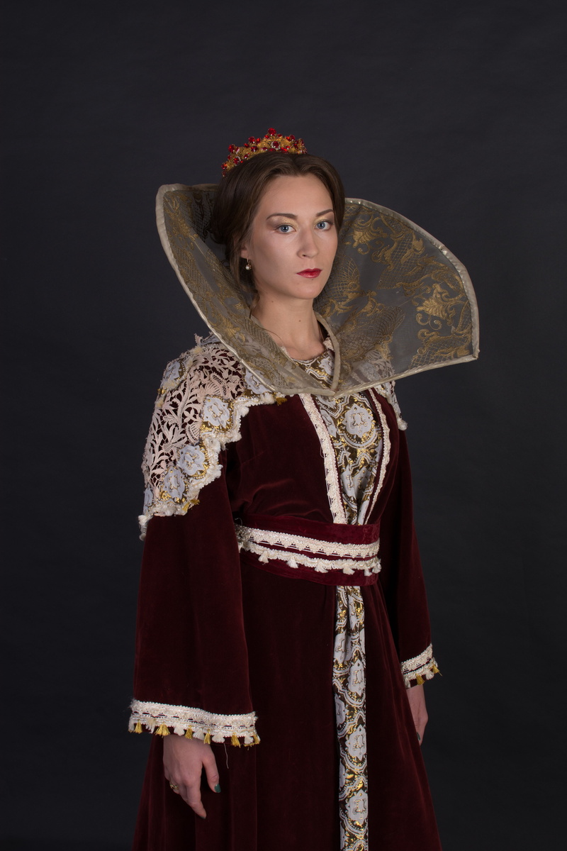 young adult, studio shot, white, front view, standing, beauty, three quarter length, fashion, one woman only, history, dress, clothing, 5K, person, adult