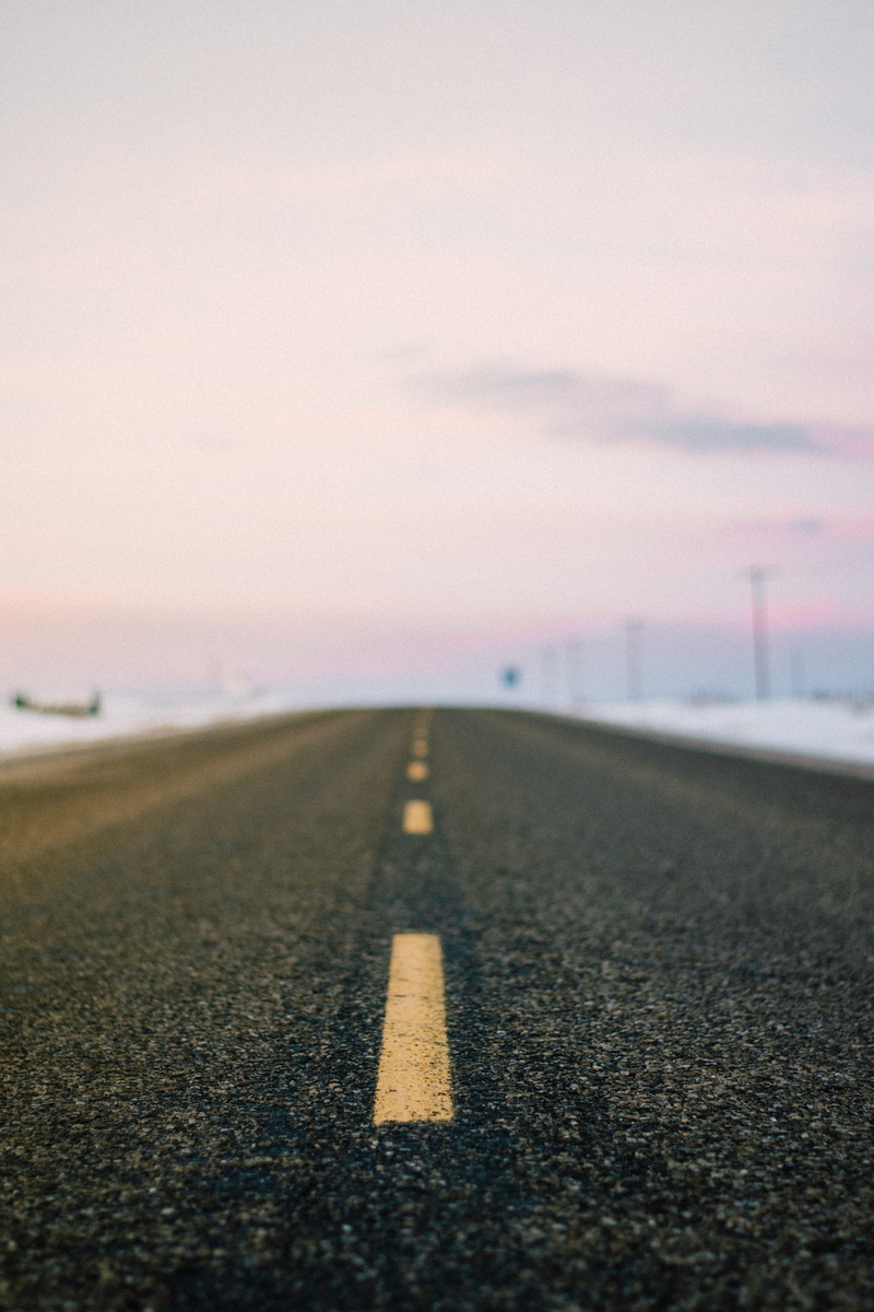 mist, transportation, road marking, black, the way forward, focus, sunset, pavement, no people, direction, cloud, road, cloud - sky, fog, dividing line