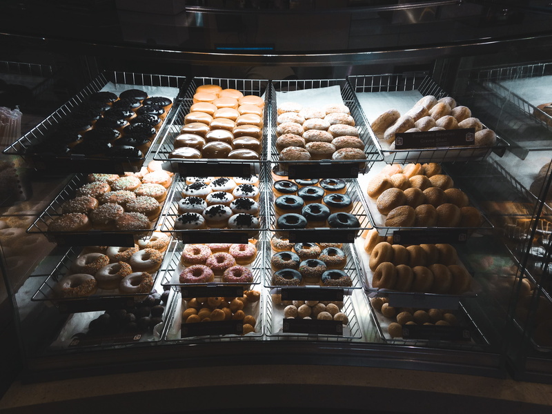 sweet food, topping, indoors, still life, freshness, baking sheet, dessert, assorted, dark, temptation, chiller, food, treat, order, indulgence, abundance