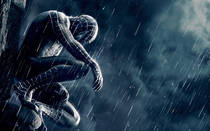 window, glass - material, Spider-Man, focus on foreground, outdoors, spider, man, wet, Movie, 1080P, backgrounds, Rain, nature, destruction, night, no people