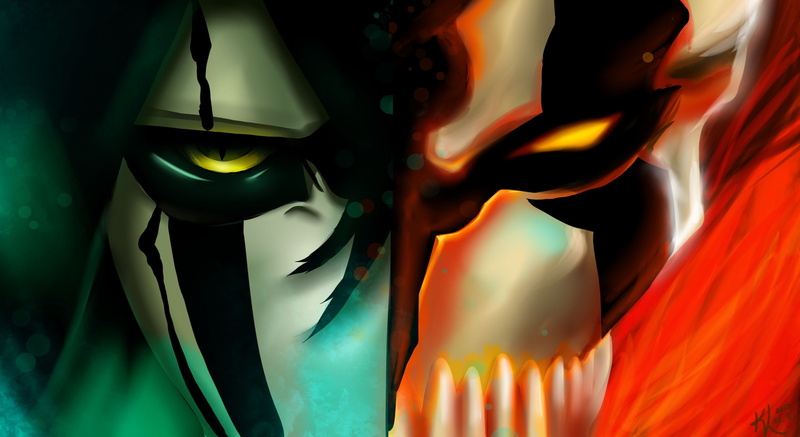 Vasto Lorde, 1080P, Bleach, Kurosaki Ichigo, anime, Ulquiorra Cifer, Espada, Splitting