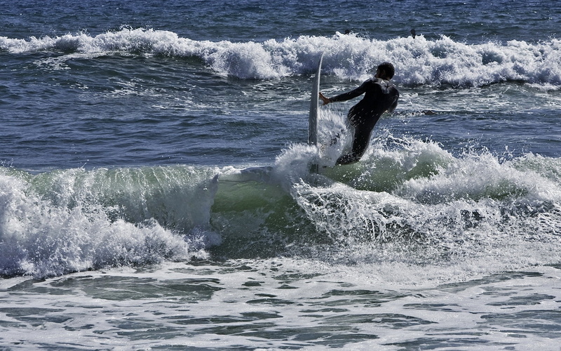 coastline, lifestyles, beach, nature, surfing, people, 1080P, jumping, surf, skill, pacific Ocean, wave, wet, white, men, surfer, fun, extreme Sports