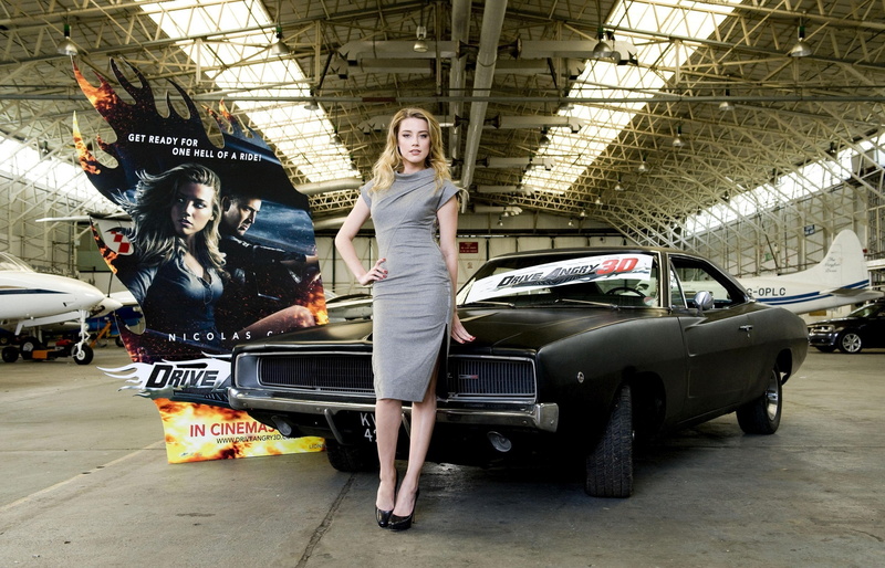 midi, dres, 1080P, cap, gray, black car, Girls, Amber Heard, women, sleeved, actress, hangar aircraft, s, girl, poster
