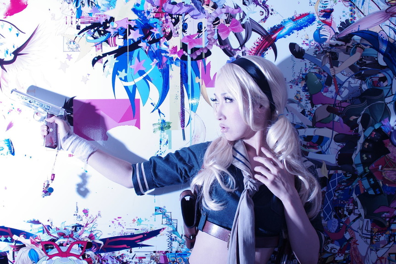 asians, 720P, cosplay, women, blondes, gibson, punch, sucker, omi