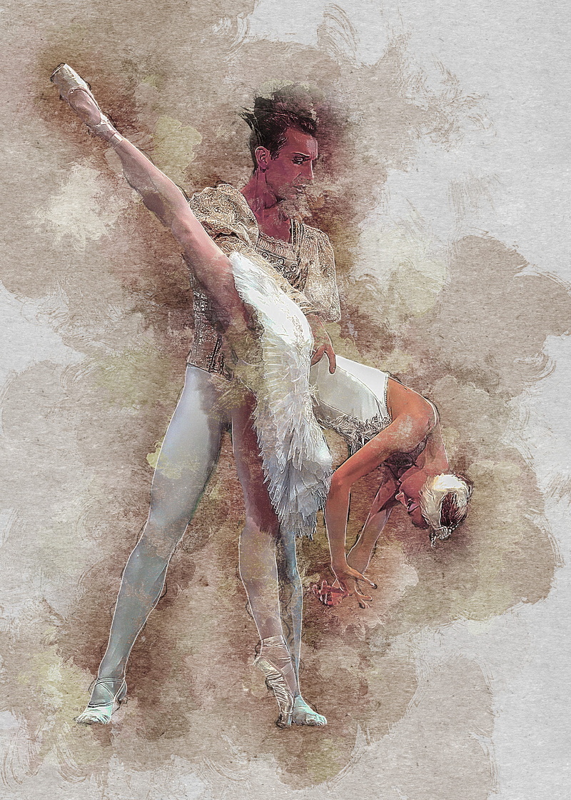 arms raised, arts culture and entertainment, women, ballerina, man, activity, dancer, beauty, romantic, 2K, dancing, dance, ballet, attractive, young