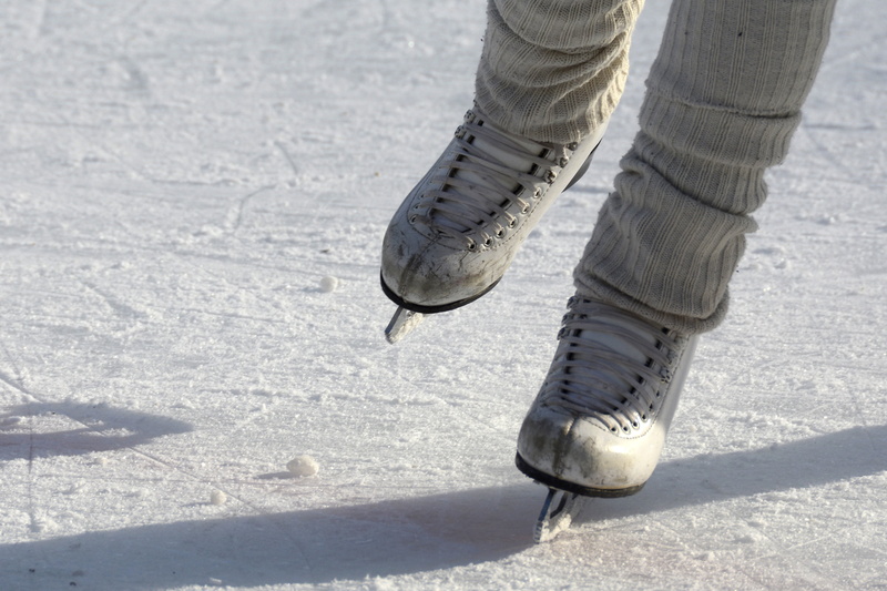cold, female, one person, ice-skating, skates, body part, ice skater, glide, skating, human foot, shoe, training, sunlight, drive, fun, sport, leg warmers