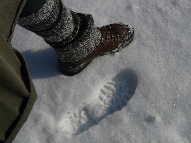 deep snow, Foot, glove, warm clothing, snow, leg warmers, human foot, one person, cold temperature, unrecognizable person, Footprint, 2K, nature, hiking shoes
