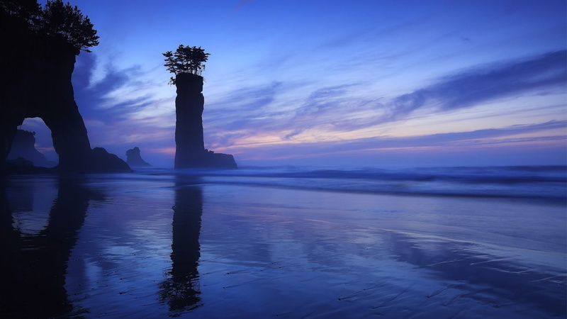 scenics - nature, sky, waterfront, trees, surrounded, idyllic, Japan, beauty in nature, tranquil scene, cloud - sky, 1080P, land, cliff, nature, rock