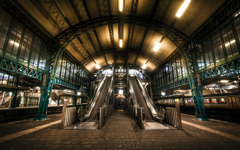 inside Of, built Structure, modern, direction, transportation, subway Station, ceiling, station, warehouse, netherlands, rail transportation, train, metal