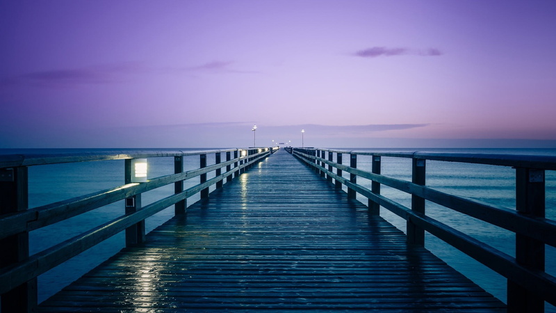 beauty in nature, railing, sea, pier, horizon over water, tranquility, built structure, wood - material, scenics - nature, horizon, body, dock, diminishing perspective