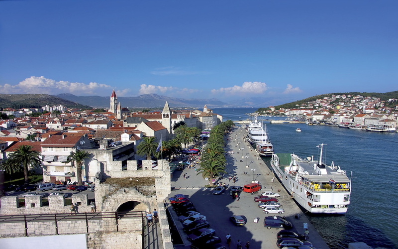 no people, people, dock, blue, urban Scene, urban Skyline, boat, building, old, summer, transportation, croatia, bridge - man made structure, cruise ship