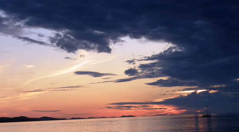 idyllic, non-urban scene, tranquility, beauty in nature, tranquil scene, cloud - sky, 2K, outdoors, no people, scenics - nature, zadar, waterfront, horizon over water