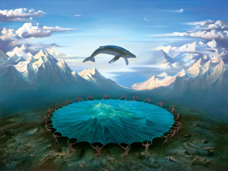 whale, surreal, 480P, fantasy art