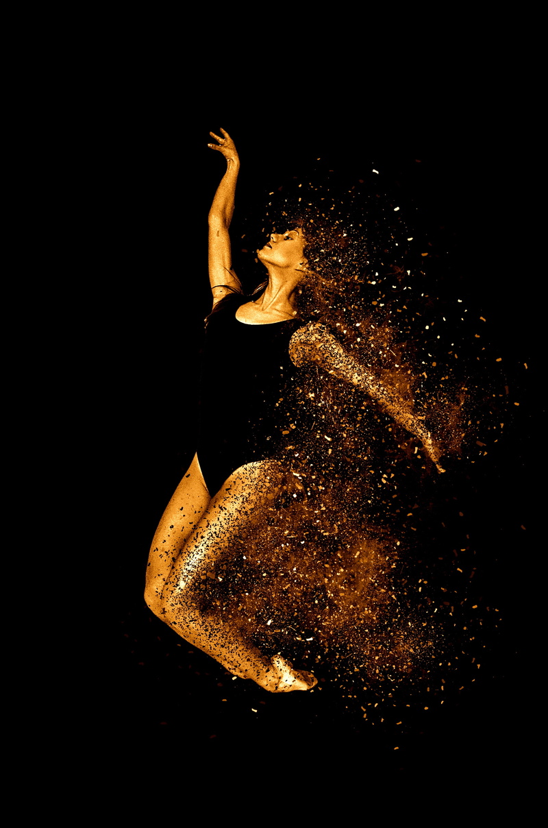 gymnastics, elegant, dancing, mid-air, femininity, body, adults only, sporty, female, movement, black background, woman, hand, side view, studio shot, swimming