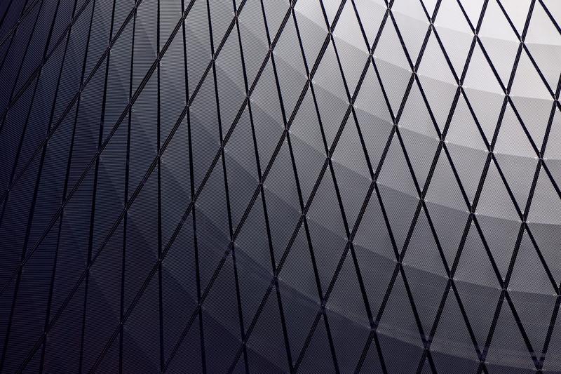 white, grey, urban, pattern, building exterior, ceiling, sky light, steel, city, alloy, textured, shape, repetition, modern, blueish, triangle shape, contrast