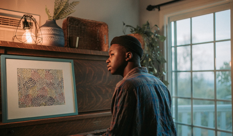 window, 4K, contemplation, casual clothing, split tones, lights, united states, duotones, artistic, artist, home interior, young adult, hair, black hair