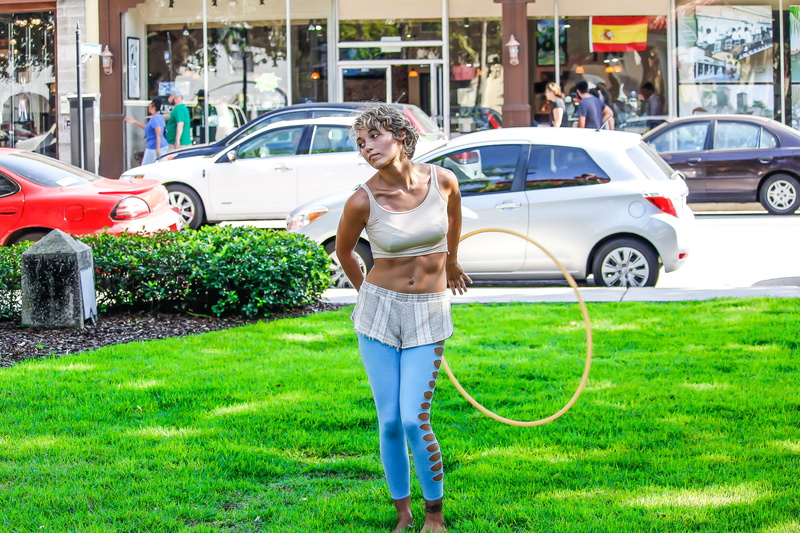 pose, smiling, lifestyle, grass, front view, park, wear, plant, teenager, blue, street, girl, green, happiness, child, casual clothing, 5K, pants, healthy