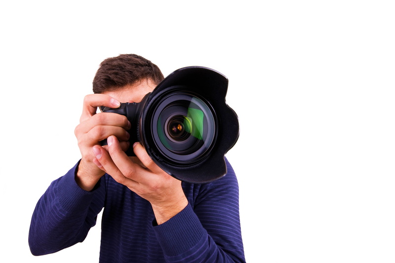 photographer, digital Camera, focus - Concept, isolated, camera - Photographic Equipment, people, paparazzi Photographer, adult, white Background, white