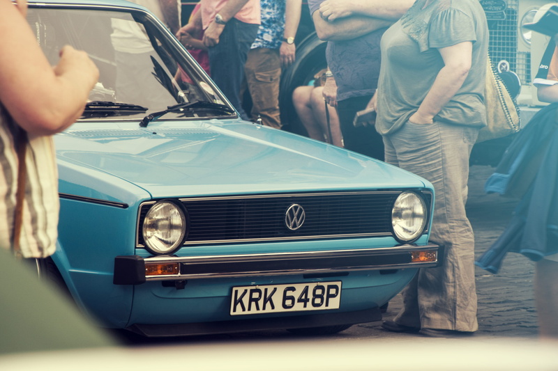 communication, real people, rabbit, classic car, day, vw, baby blue, united kingdom, low, vintage, gti, blue, car, lifestyles, people, 4K, transportation