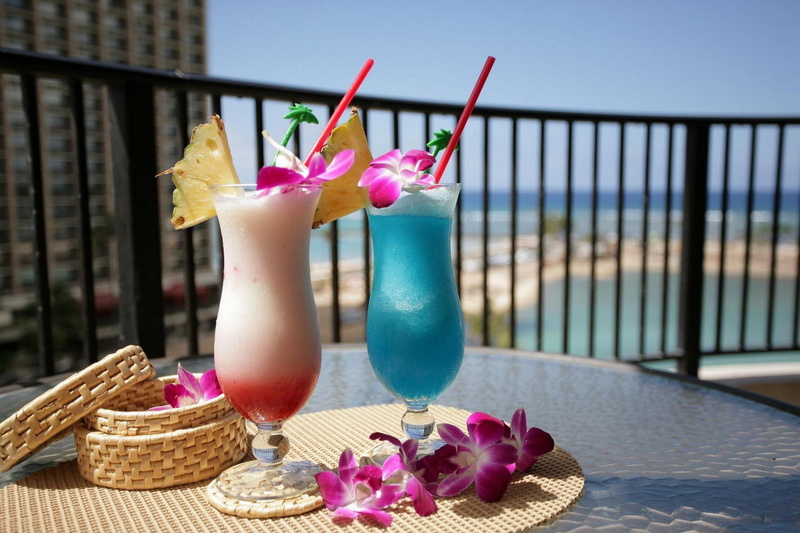 sweet, 3d and abstract, food, 1080P, drink, cocktail, flowers, hawaii, love, fantasy