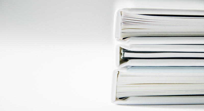 pile, closed, white background, corporate business, file, office, minimalist, blank, education, cut out, white, three, still, business, group of objects
