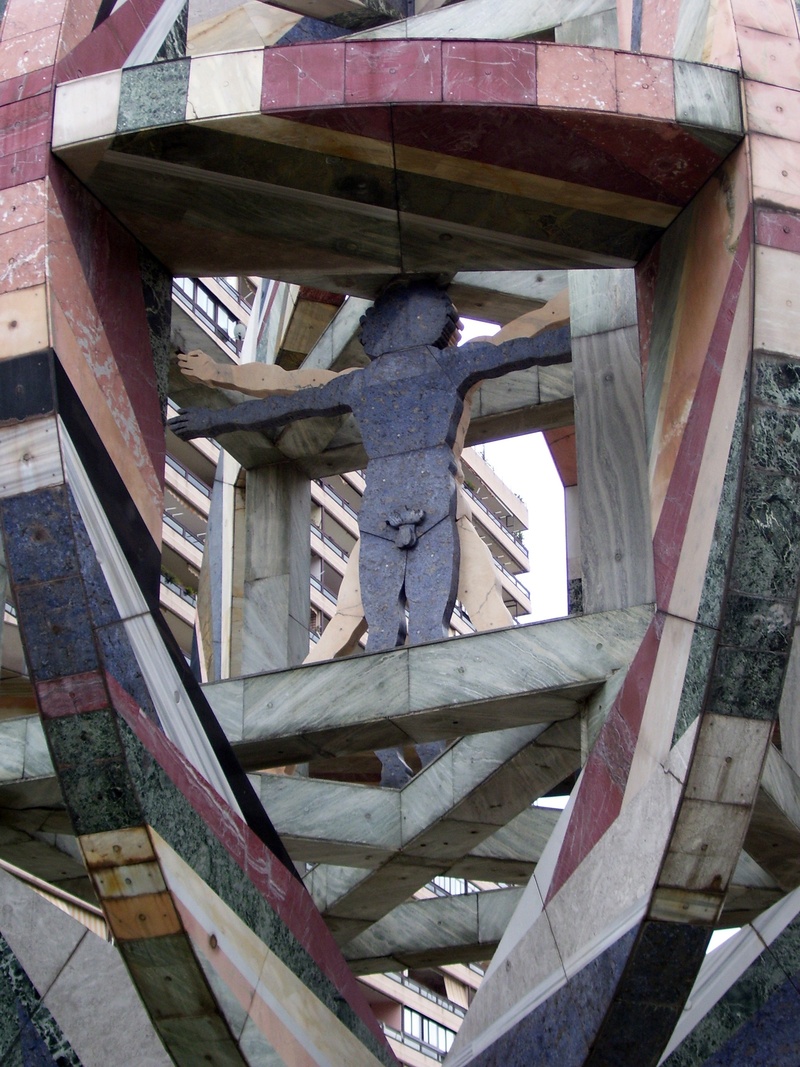 connection, naples, outdoors, day, bridge, architectural column, sunlight, nature, vitruvian, figure, railing, roof beam, geometries, business center, obsolete