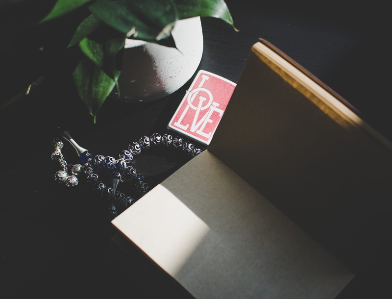 gift, box - container, silver, misbaha, table, high angle view, close-up, no people, love, book, container, emotion, beads, box, pot, leaf, still life