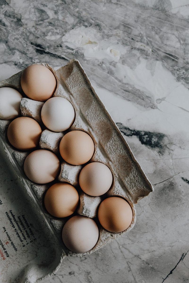 ingredient, eggs, winter, healthy eating, snow, raw food, no people, food, still life, flat lay, container, high angle view, freshness, egg carton, wellbeing