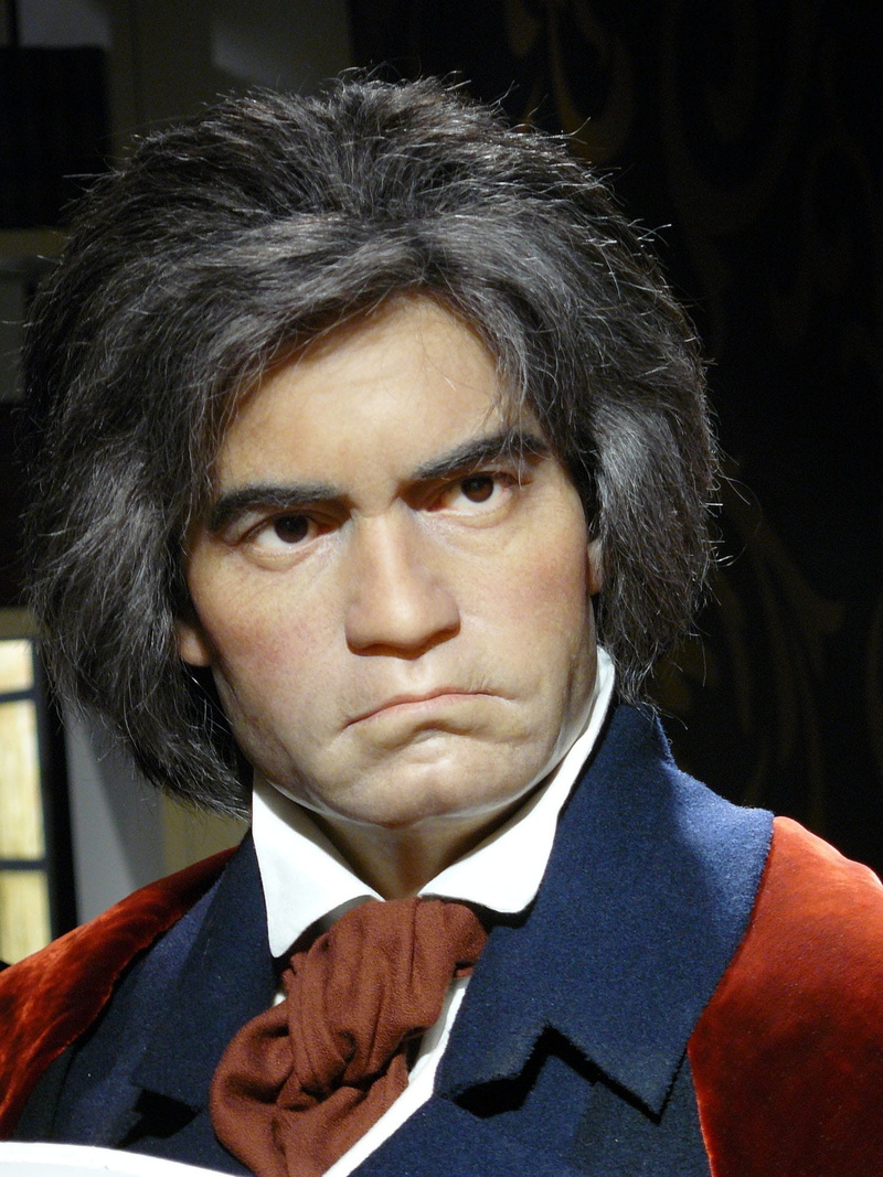 business, beethoven, madame tussauds, menswear, indoors, musician, portrait, business person, human, serious, Wax Museum, piano, van, 1080P, headshot