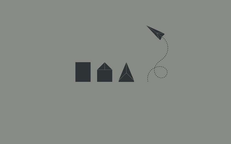 silhouette, shapes, minimalism, copy space, art and craft, sky, illustration, 2K, bird, paper planes, indoors, nature, sign, flying, arrow symbol, animal