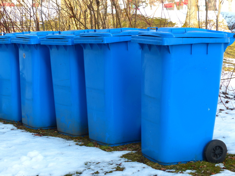 Wheelie Bin, built structure, garbage bin, cold, paper wheelie bin, garbage can, tree, bins, outdoors, land, plastic, nature, side by side, bathroom, ton of plastic