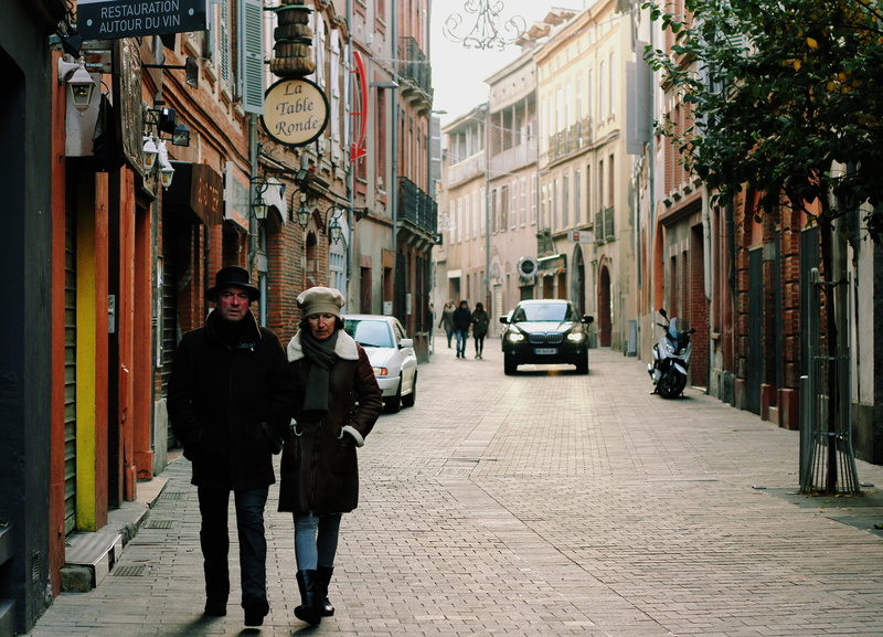 rural, orange, full length, architecture, building exterior, walking, group of people, men, the way forward, france, adult, street car, vintage, people