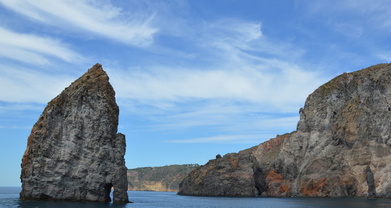 environment, italy, near, tranquility, rock formation, rock - Object, land, cliff, coastline, surf, outdoors, cloud - sky, beach, sky, islands, non-urban scene