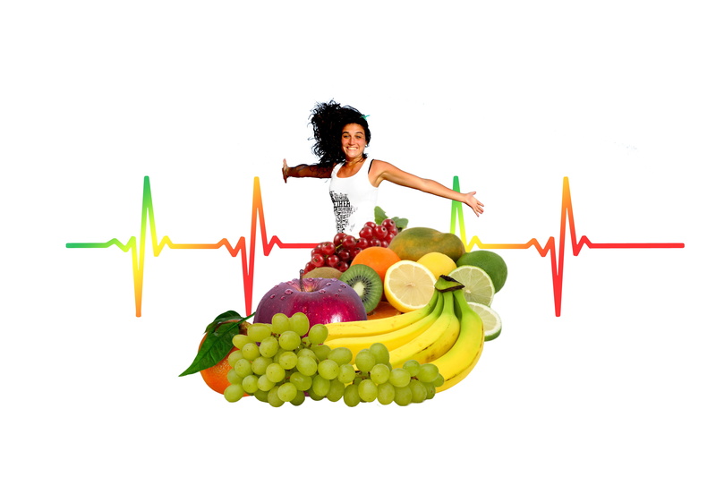heart, one person, woman, heart rate, vitamins, apple, care, healthy lifestyle, young adult, investigation, white background, banana, medical, joy, freshness
